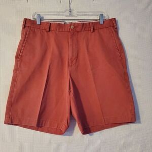 Peter Millar Shorts Men 33 Brick Red Winston Washed Twill Pima Cotton Golf Chino